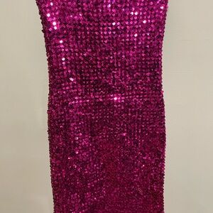Victoria's Secret Fuchsia Sequin Midi Dress